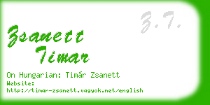 zsanett timar business card