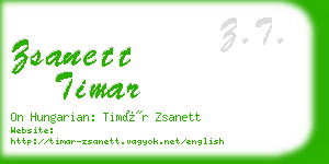 zsanett timar business card